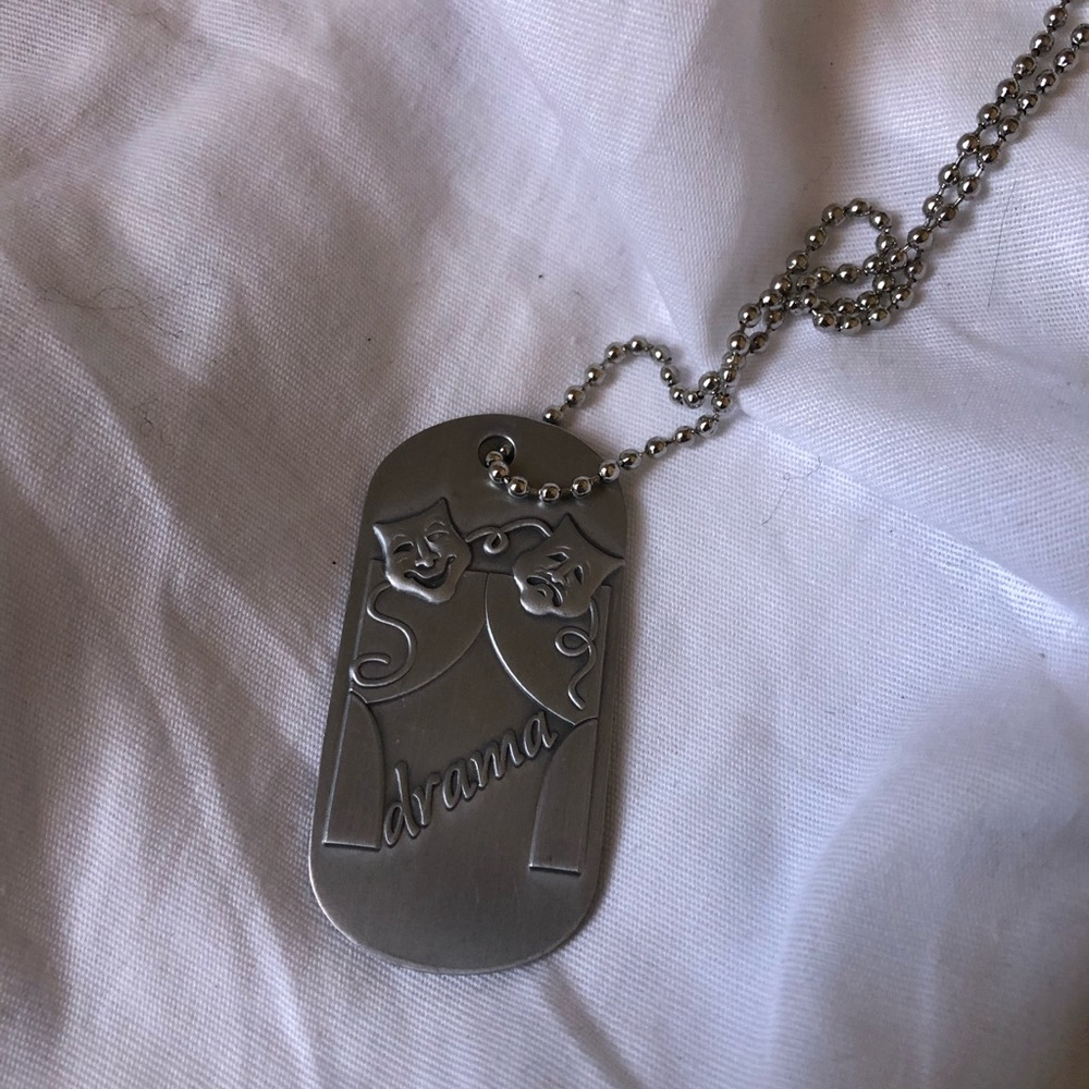 Theatre Department Drama dog tag necklace
